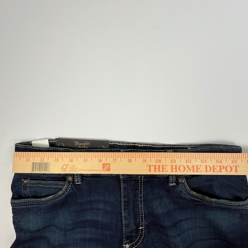 Wrangler Retro Mae Mid-Rise Flare Jeans 30/9x32 (31x30) Dark Blue Trouser NWT - Picture 7 of 8